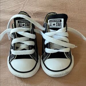 Baby black and white converse